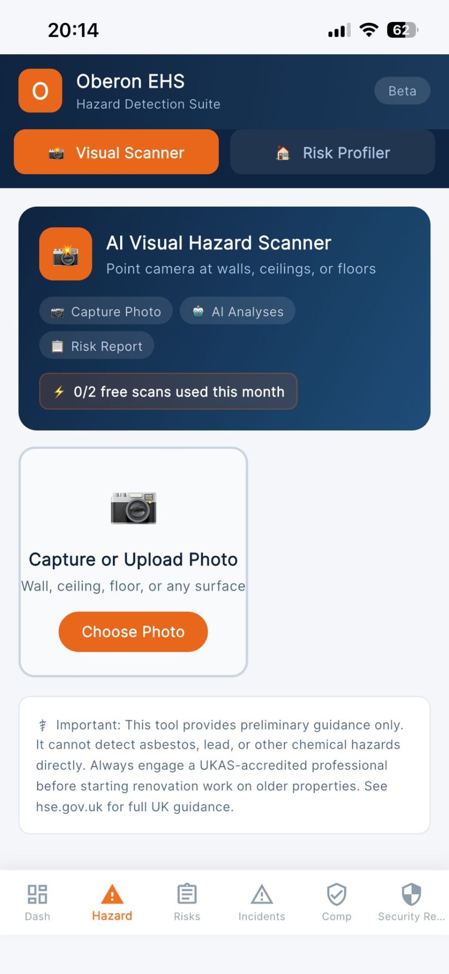 AI hazard scanner